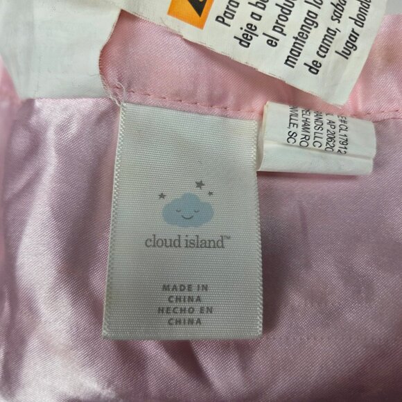 CLOUD ISLAND Unicorn Plush Baby Pink Sparkle Satin Trim Security Blanket Lovey - Picture 6 of 6